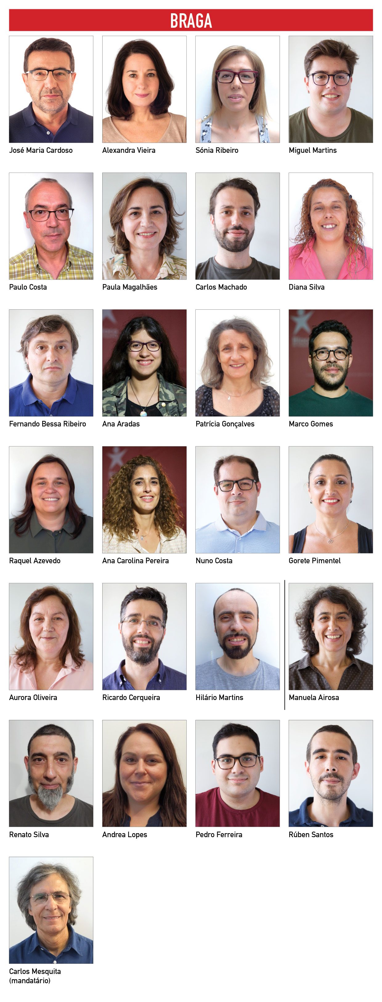 fotos dos candidatos e candidatas 