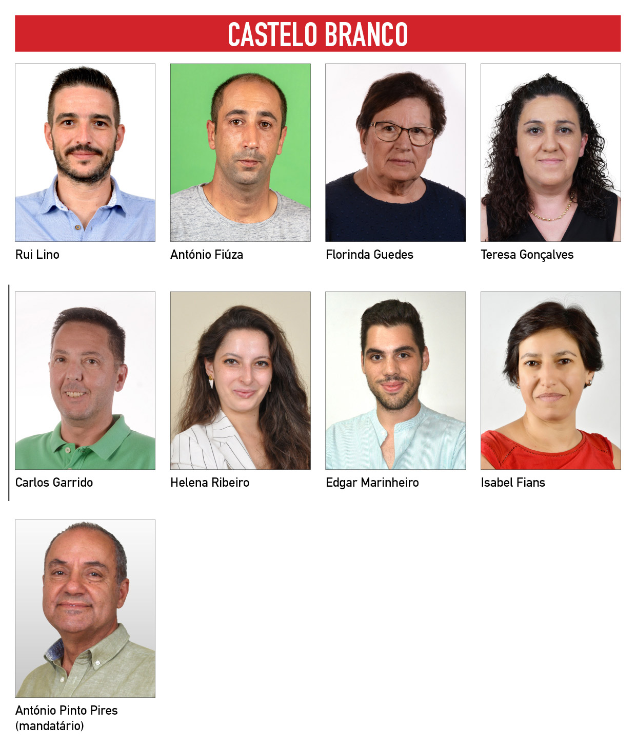 fotos dos candidatos e candidatas 