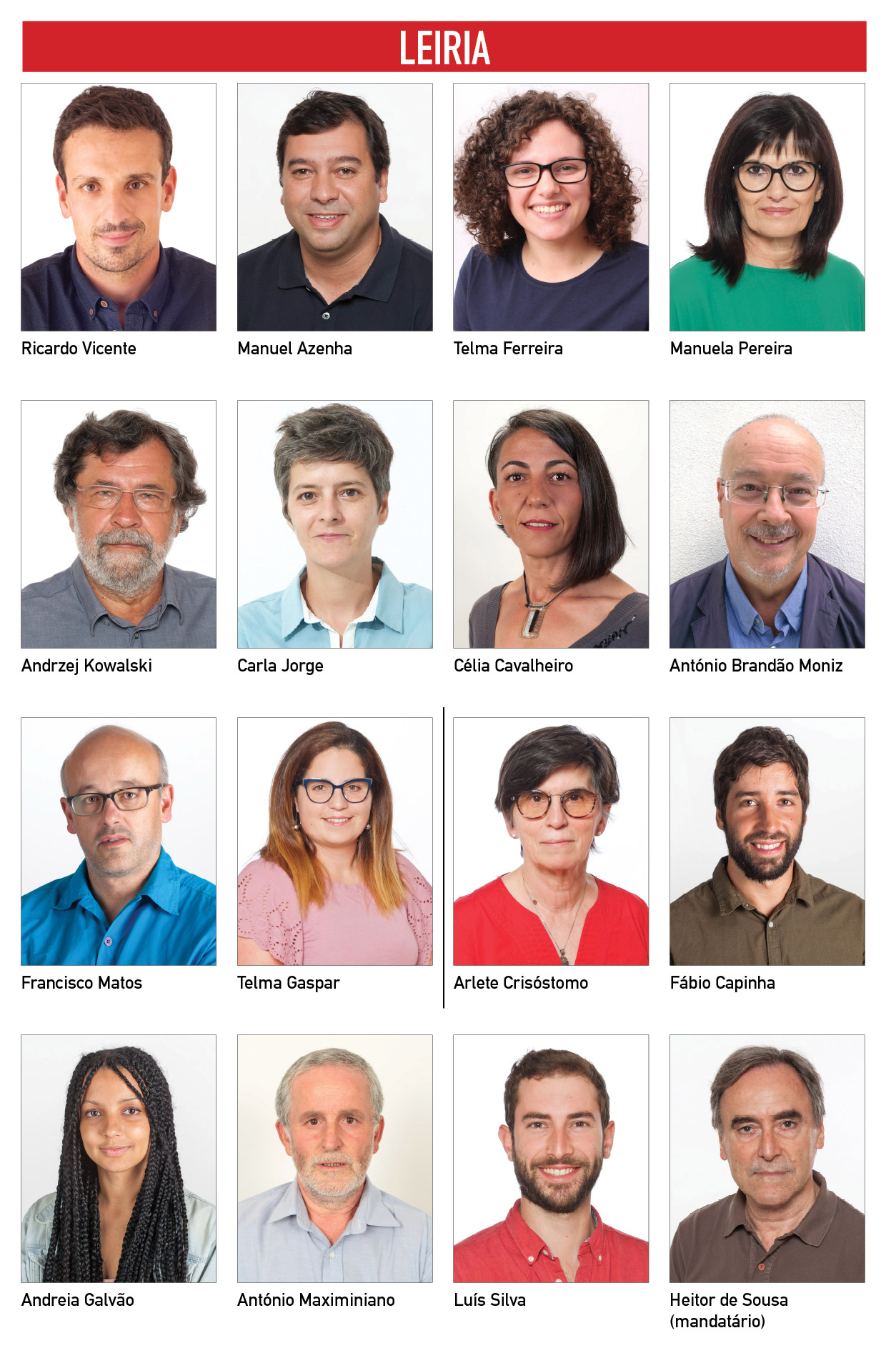 fotos dos candidatos e candidatas 