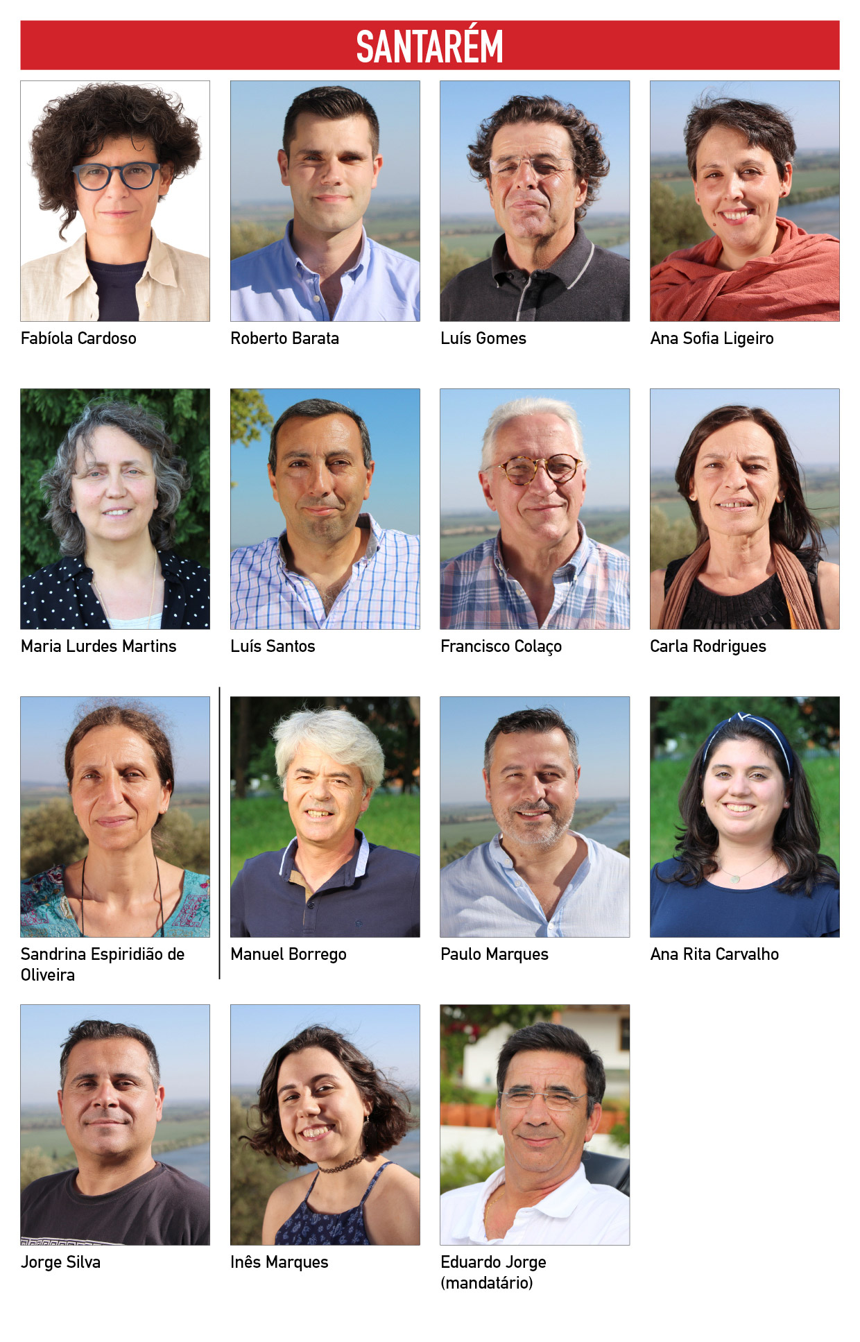 fotos dos candidatos e candidatas 