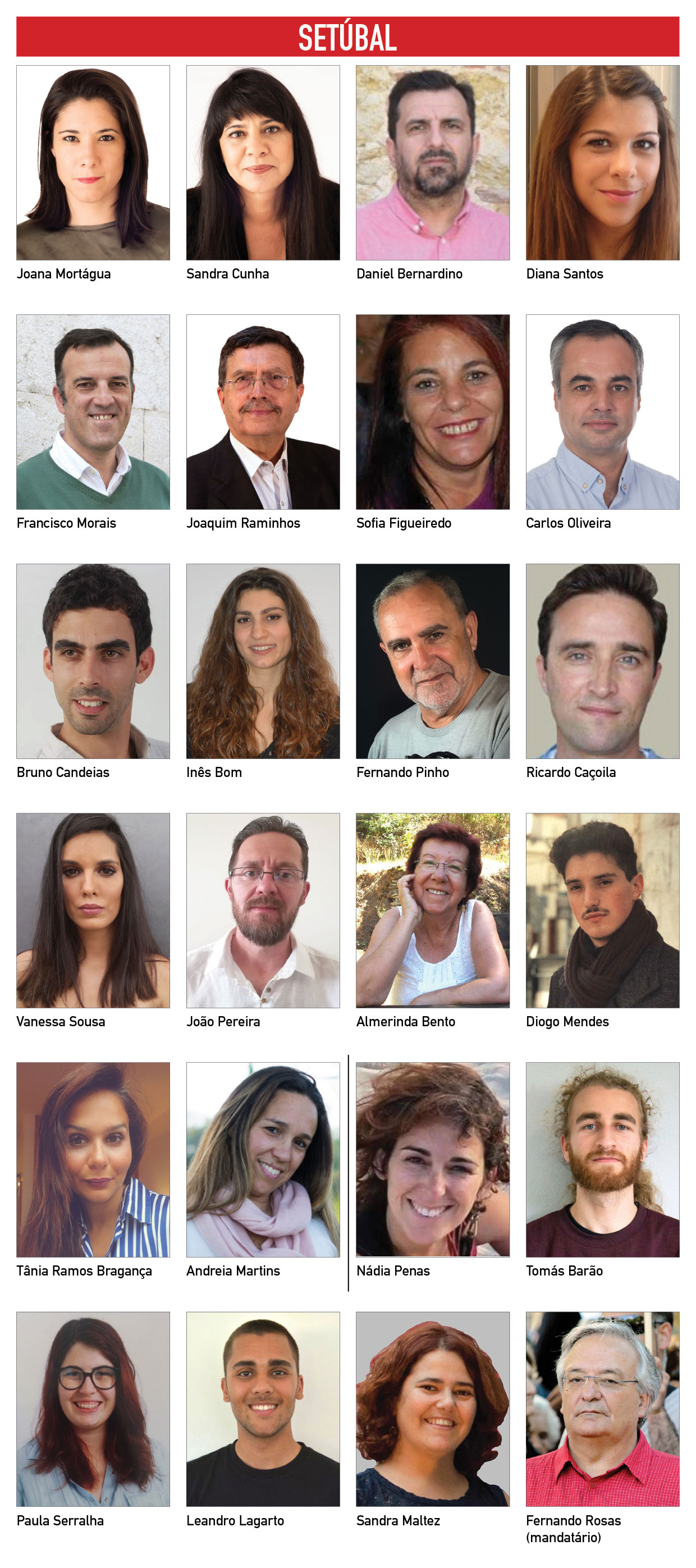 fotos dos candidatos e candidatas 