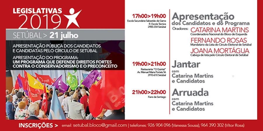 Setúbal: Apresentação dos/as Candidatos/as e programa do Bloco