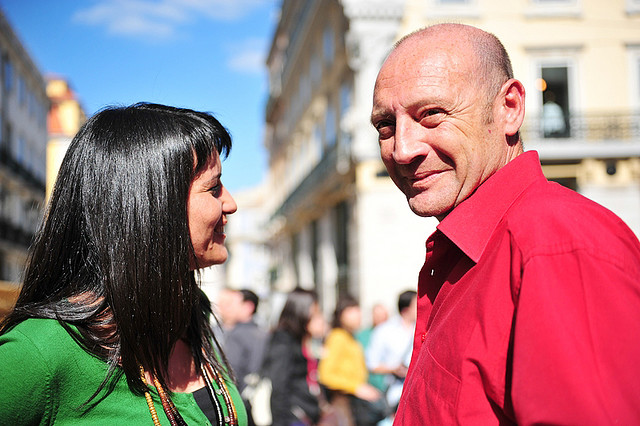 Eurodeputados Marisa Matias e Miguel Portas - Foto de Paulete Matos