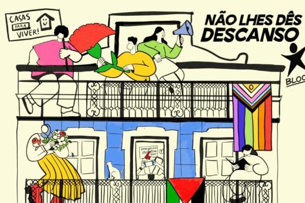 Panfleto dos Jovens do Bloco da campanha das legislativas 2024