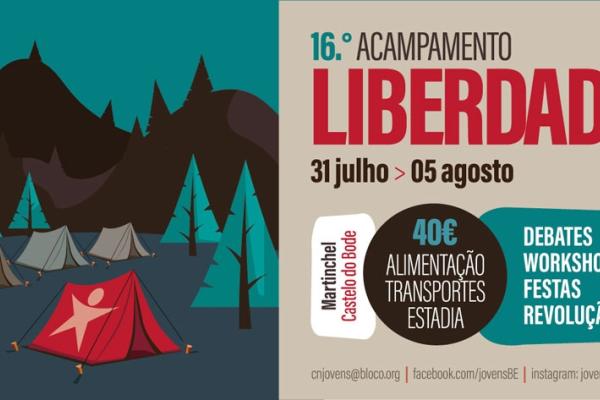 Acampamento Liberdade, de 31 julho a 5 agosto